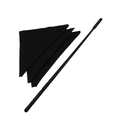 Flute cleaning rod and cloth - and,