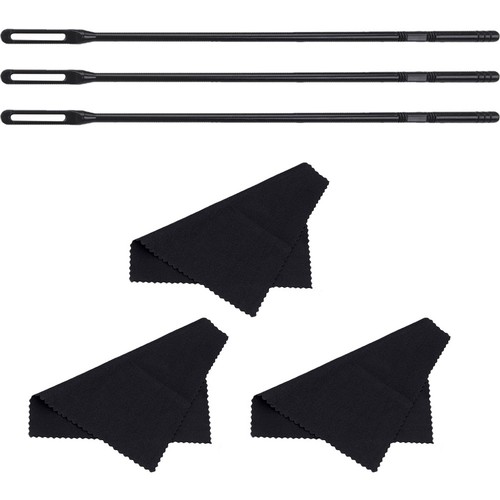 Black flute cleaning rod and - black,